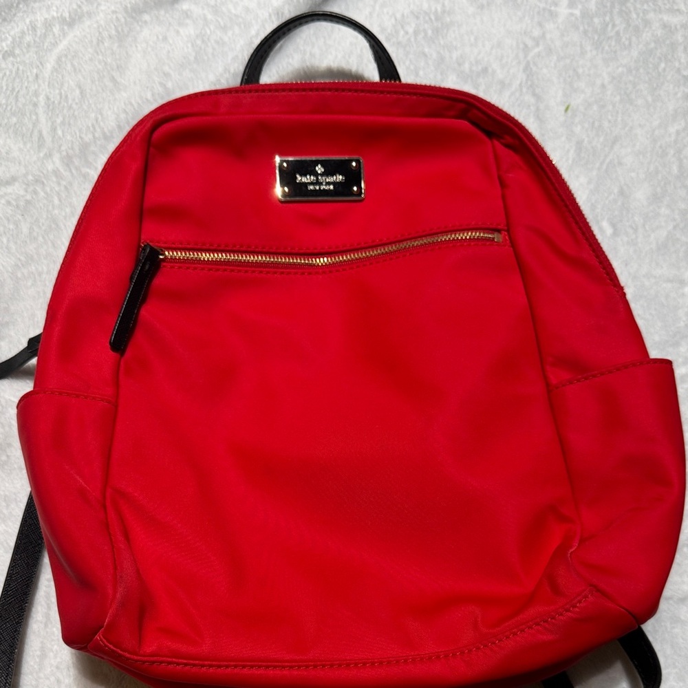Kate Spade Red Nylon Backpack